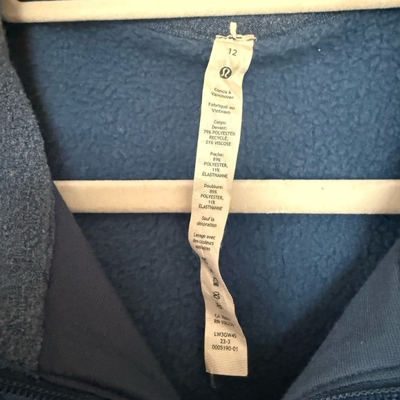 Lululemon Looped Terry Fleece Full Zip in Pitch Blue - Picture 7 of 9